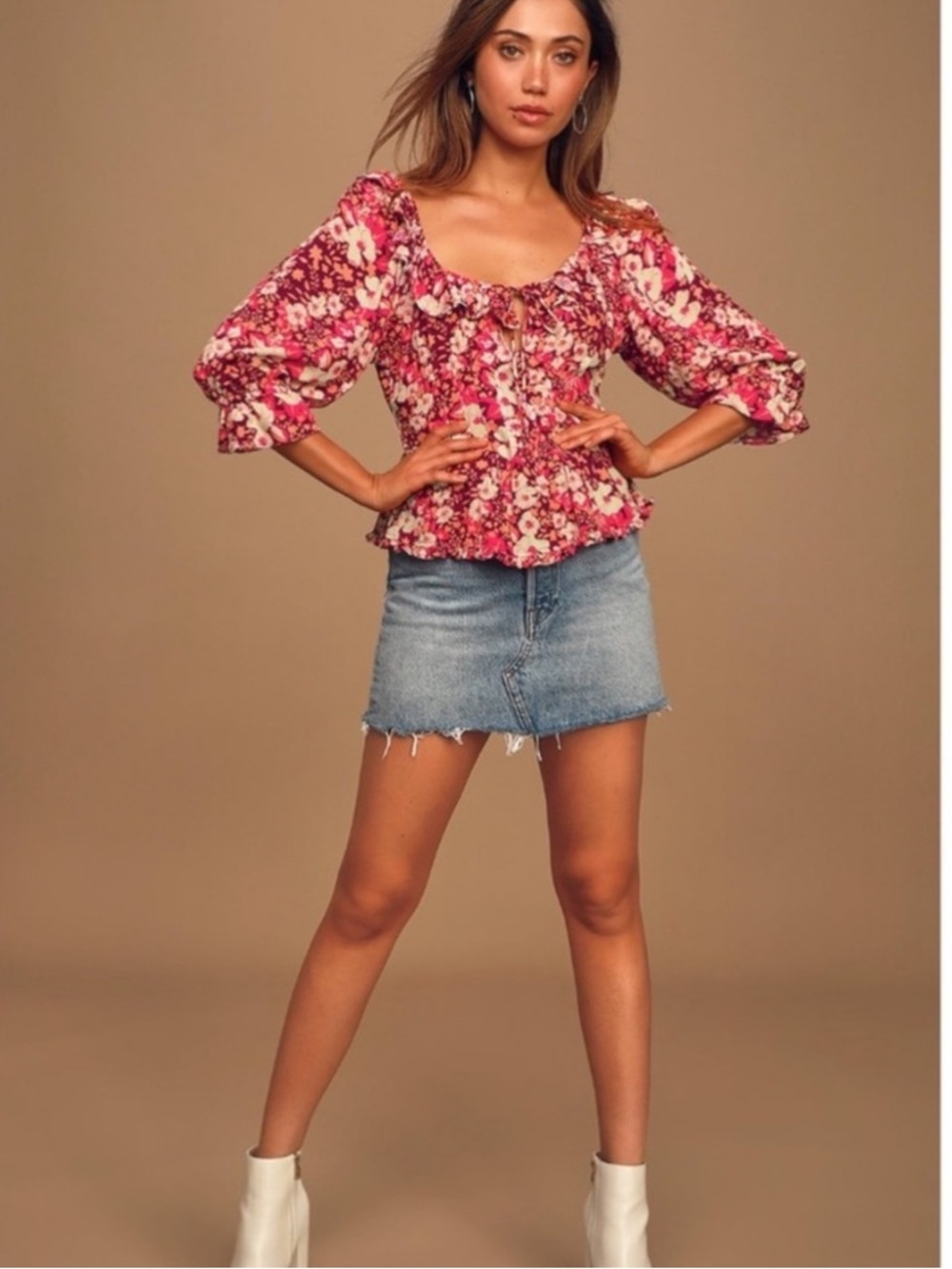 Free People Sweet Memories Blouse in Fruit Punch Combo - Size S - Picture 10 of 10